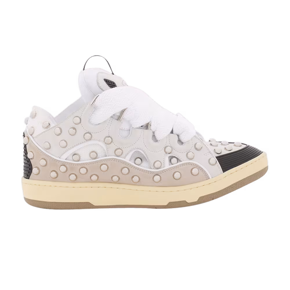 Lanvin Curb White Studded