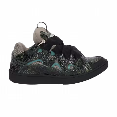 Lanvin Curb Sneakers 'Bottle Green Python'