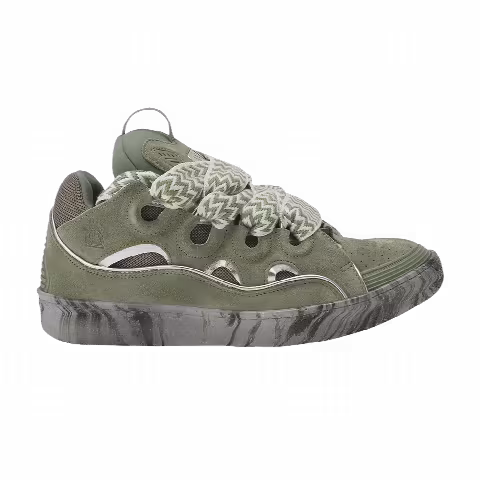 Lanvin Curb Sneakers 'Green Silver'