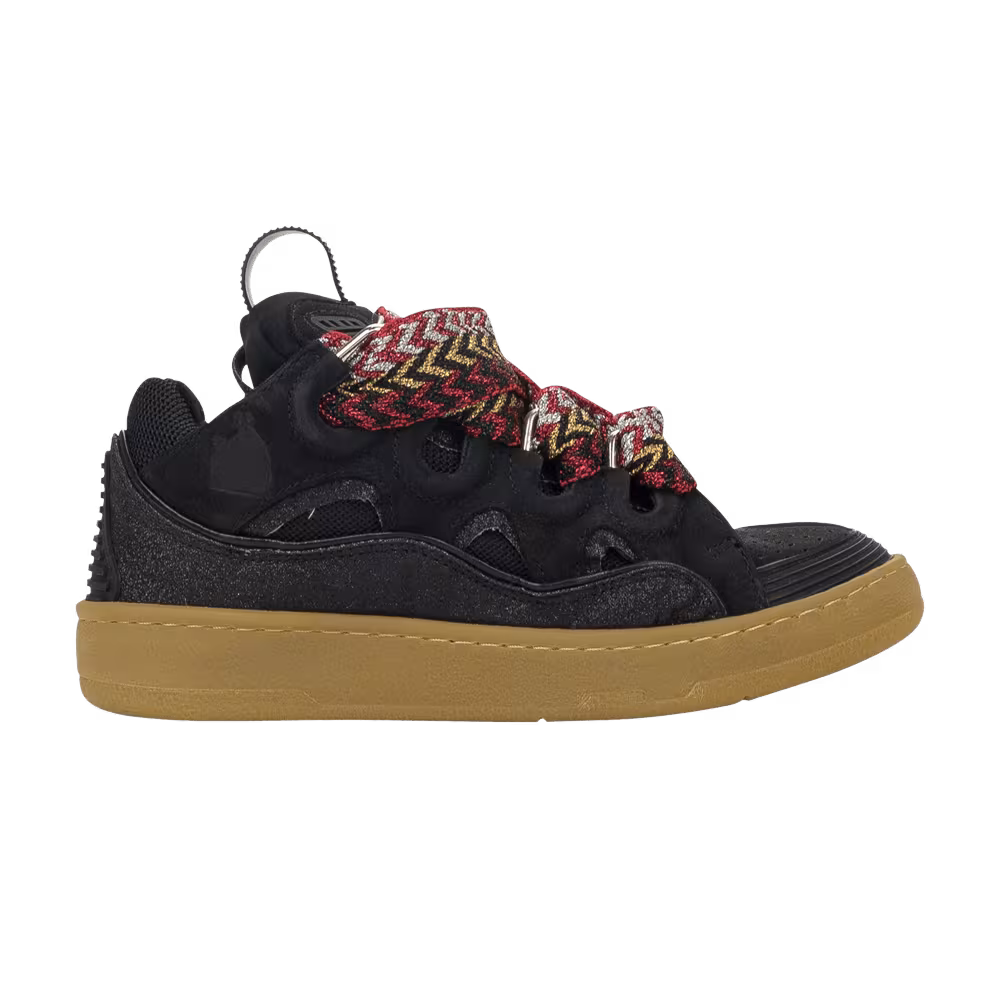 Lanvin Women's Curb Sneakers Black Glitter