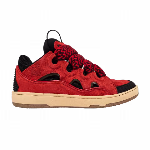 Lanvin Wmns Curb Sneakers 'Poppy Red Black'