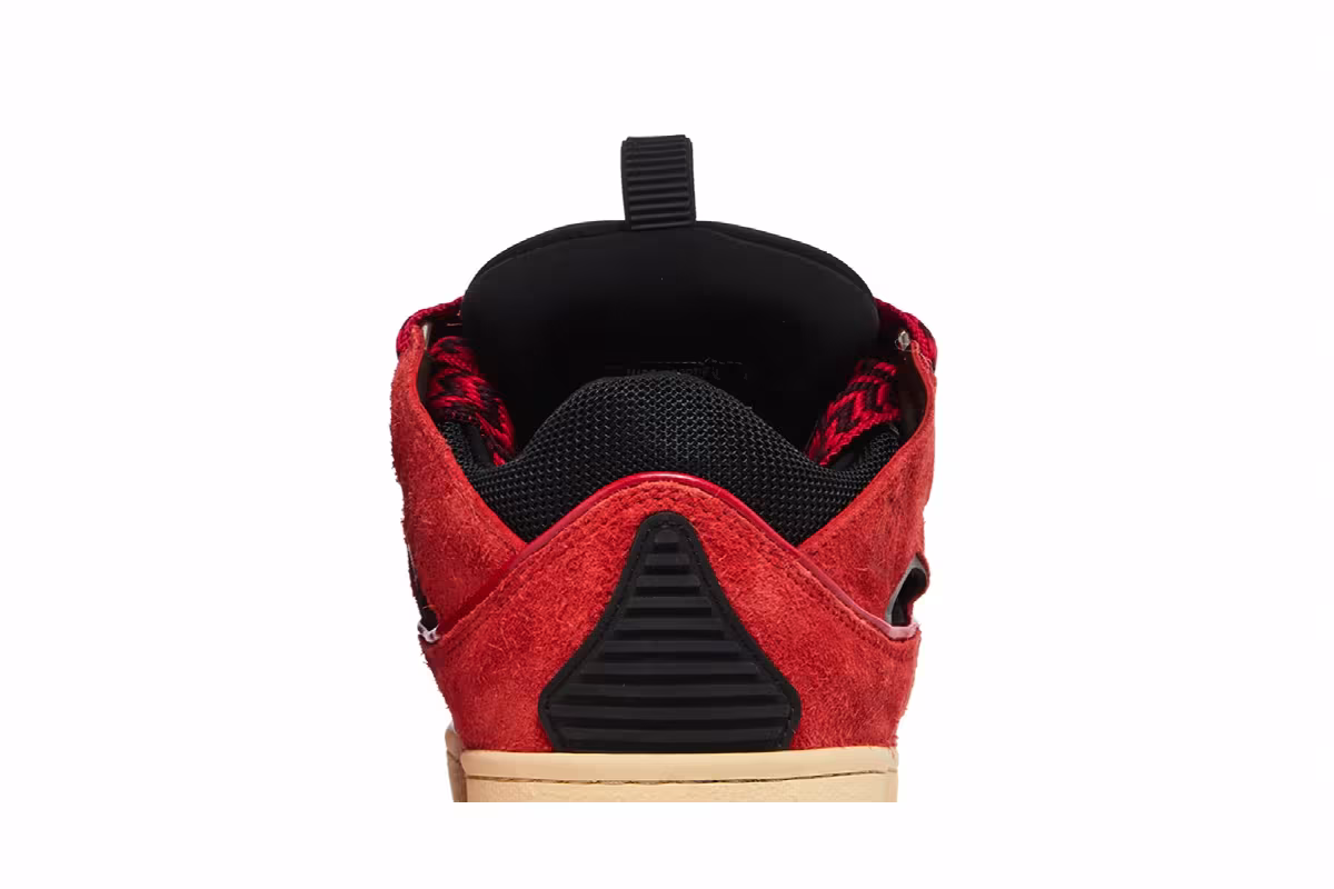 Lanvin Women's Curb Sneakers Poppy Red Black, view 8