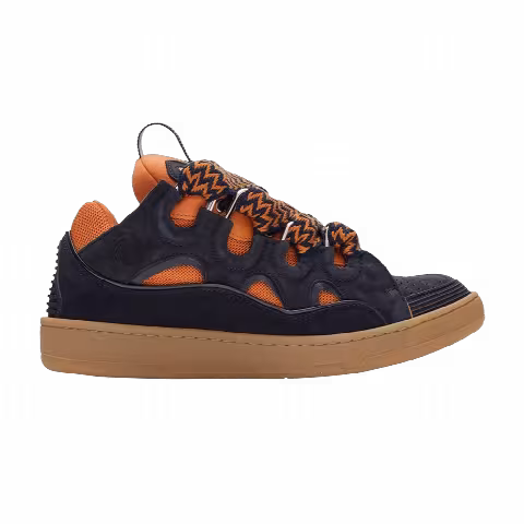 Lanvin Curb Sneakers 'Navy Orange' SSENSE Exclusive