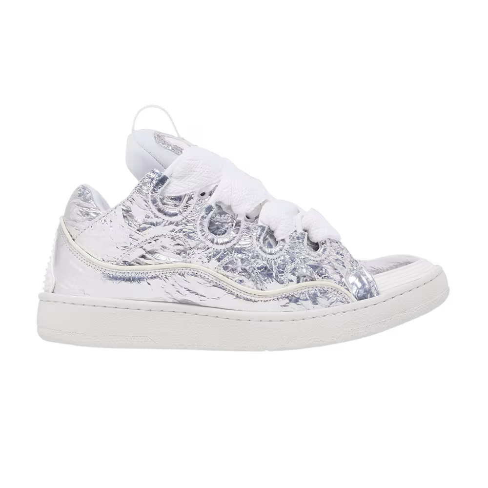 Lanvin Curb Sneaker Metallic Effect - Silver
