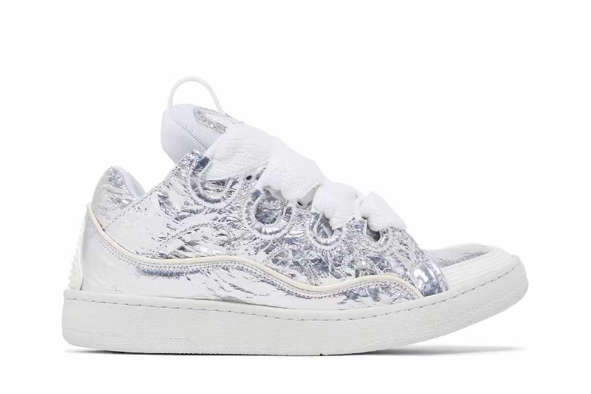 Lanvin Curb Sneaker Metallic Effect - Silver, view 2