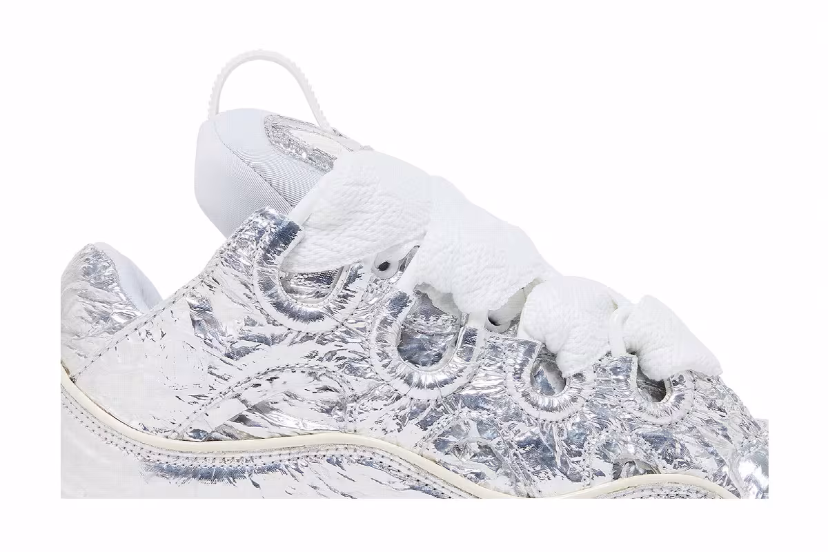 Lanvin Curb Sneaker Metallic Effect - Silver, view 3