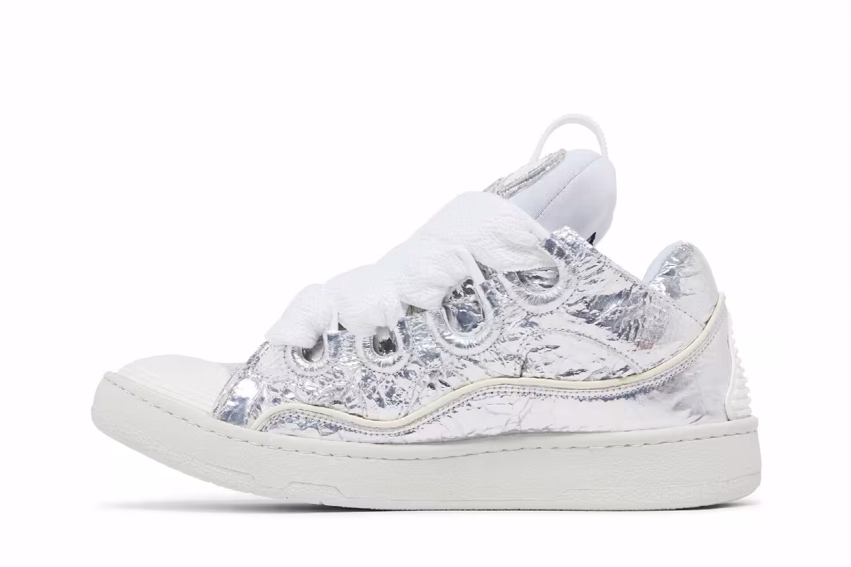 Lanvin Curb Sneaker Metallic Effect - Silver, view 4