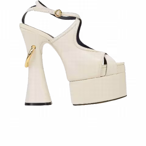 Lanvin Wmns Smile 105 Platform Sandal Heel 'White'