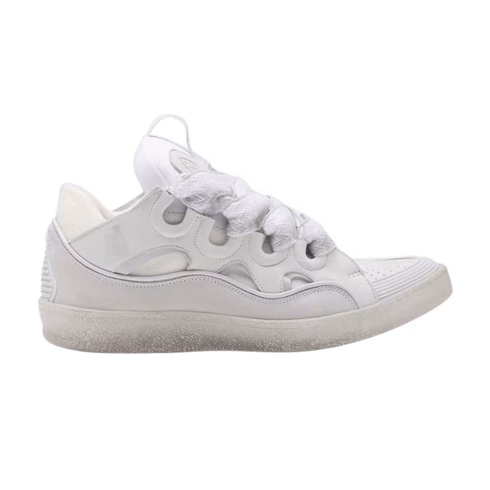 Lanvin Curb Sneakers White Transparent Speckled Sole