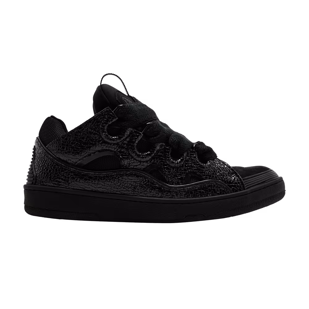 Lanvin Curb Sneakers Black Crinkled