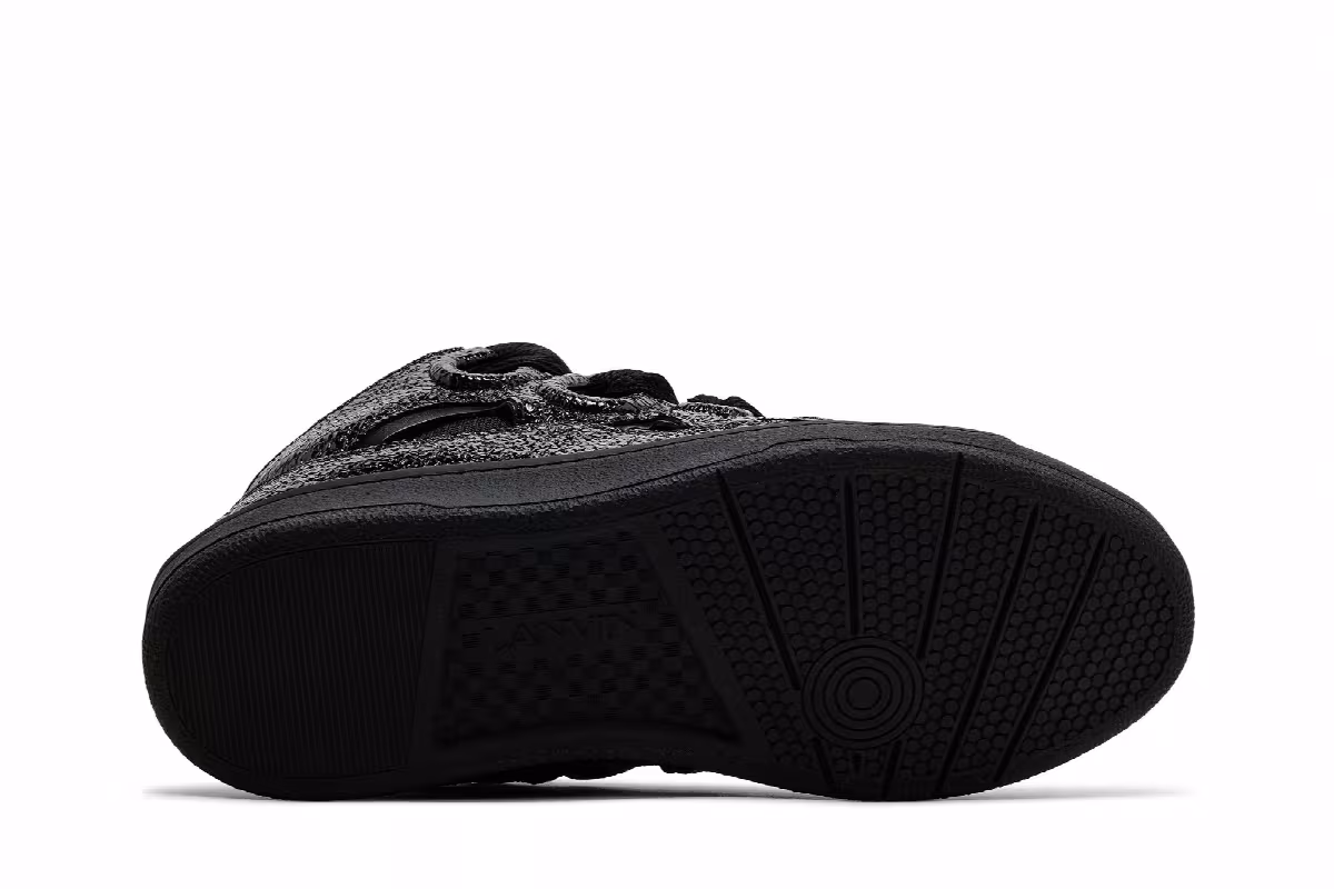 Lanvin Curb Sneakers Black Crinkled, view 5