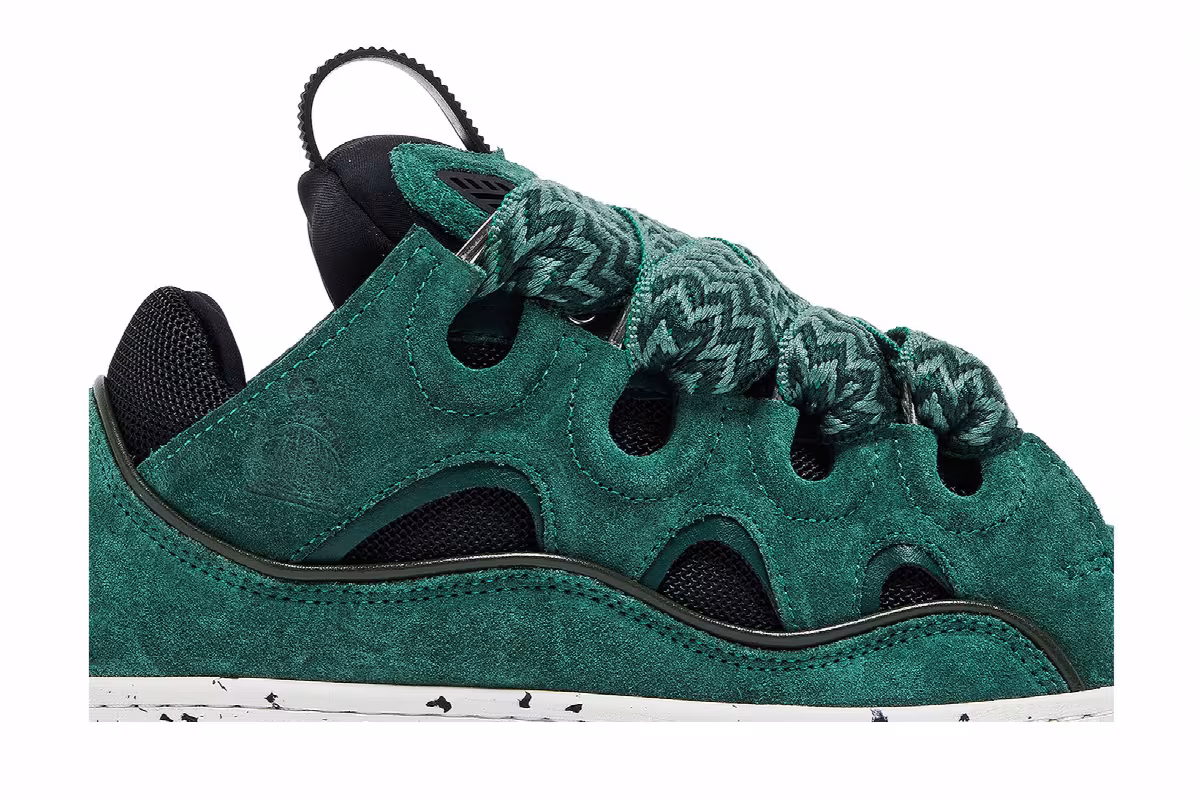 Lanvin Women's Curb Sneakers Green, view 3