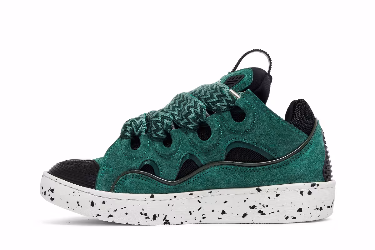 Lanvin Women's Curb Sneakers Green, view 4