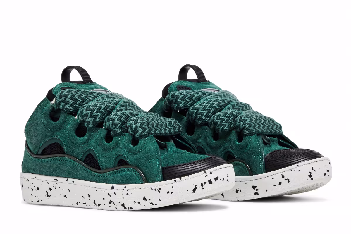 Lanvin Women's Curb Sneakers Green, view 9