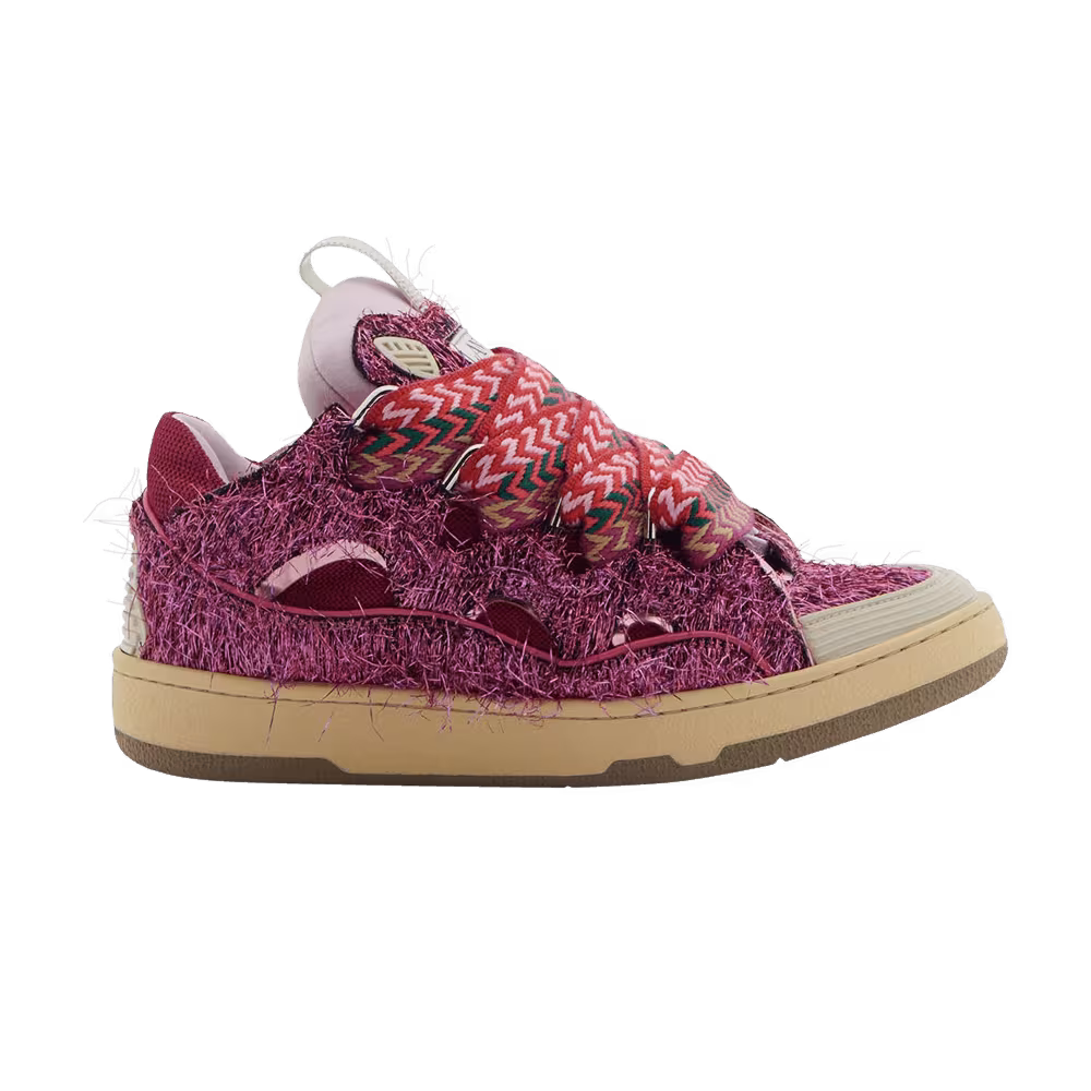 Lanvin Women's Curb Sneakers Fuchsia Lurex