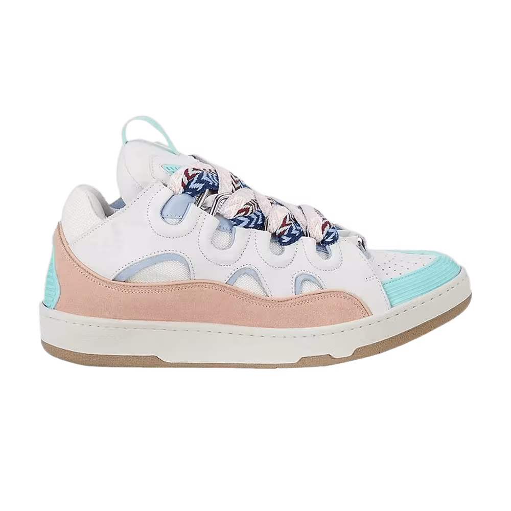 Saks x Lanvin Curb Sneakers White Pink