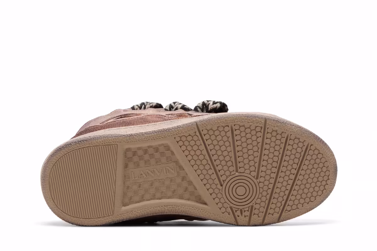 Lanvin Women's Curb Sneakers Distressed - Pink, view 5