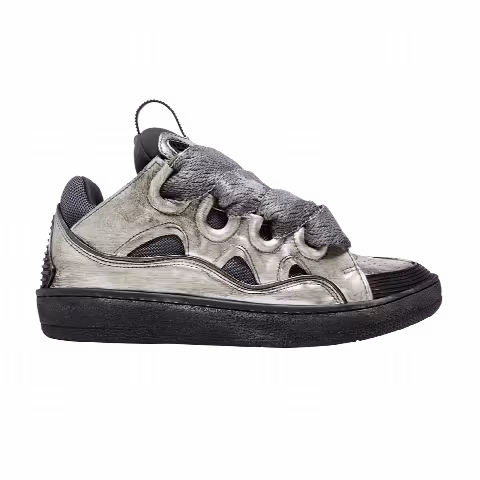 Lanvin Wmns Curb Sneakers 'Silver Black'