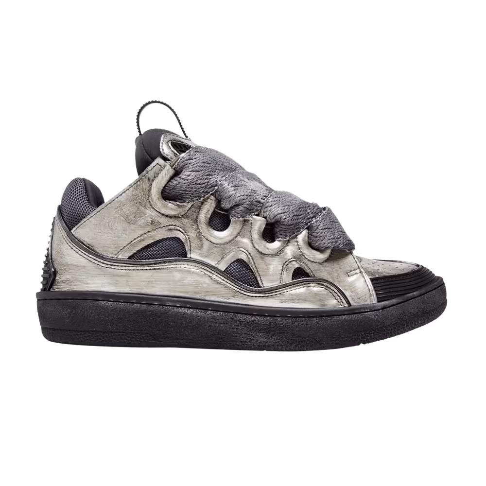 Lanvin Women's Curb Sneakers Silver Black