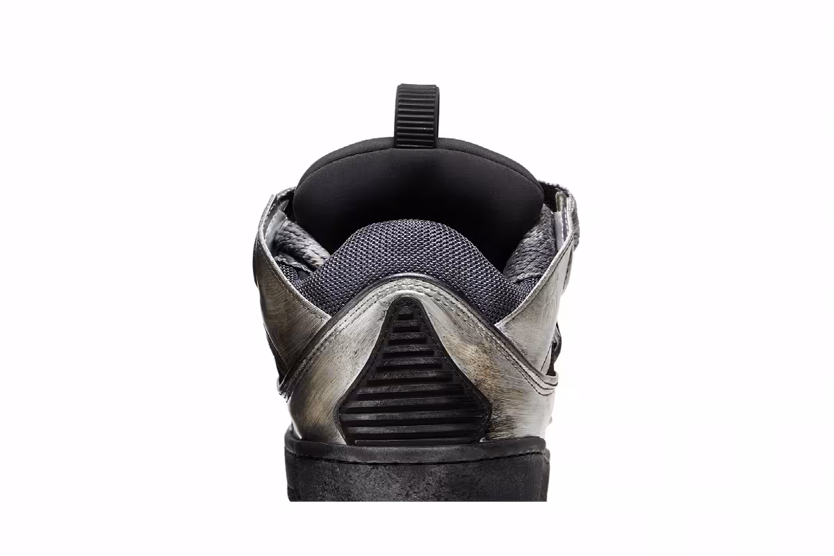 Lanvin Women's Curb Sneakers Silver Black, view 8