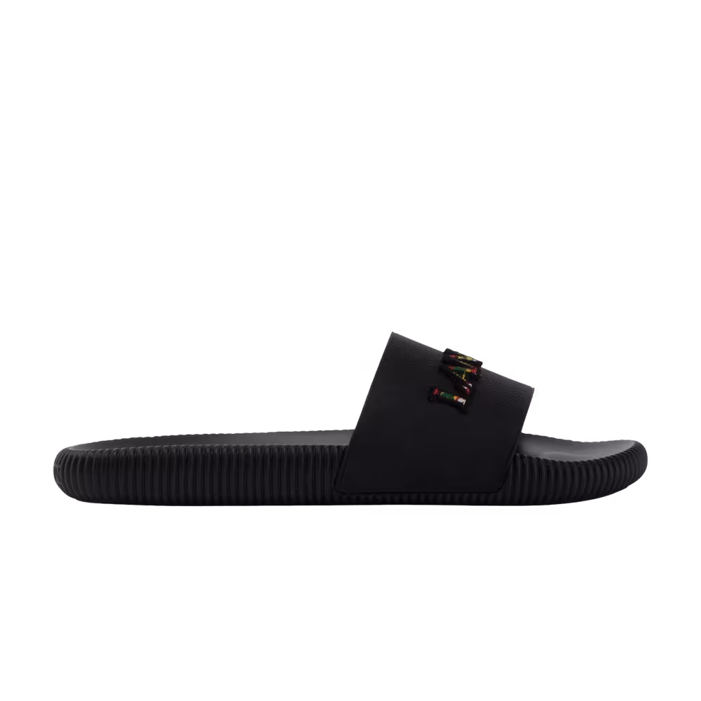 Lanvin Arpège Embroidered Slides Black