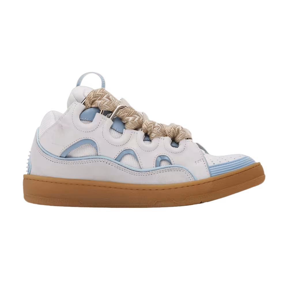 Lanvin Women's Curb Sneakers White Sky Blue