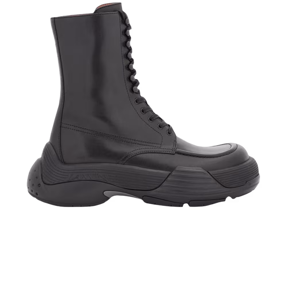 Lanvin Women's Flash-X Bold Lace Up Leather Boot Black