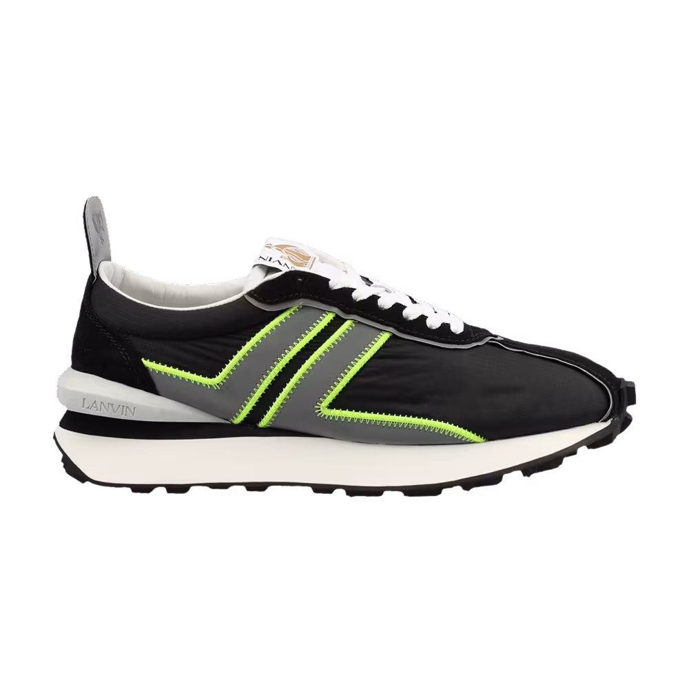 Lanvin Bumpr Sneaker Black Silver Neon Yellow