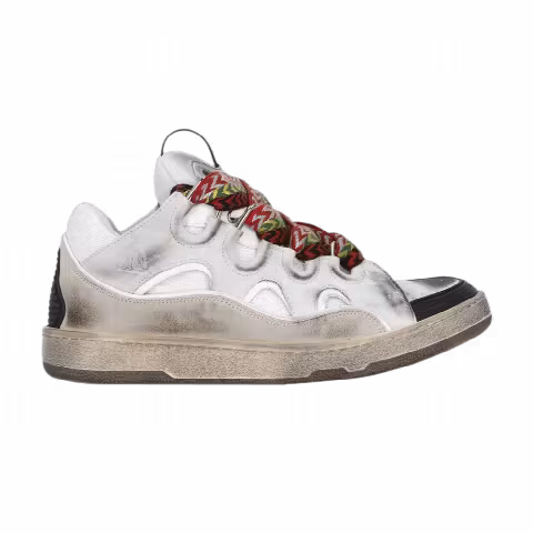 Lanvin Wmns Curb Sneakers 'Distressed - White Black'
