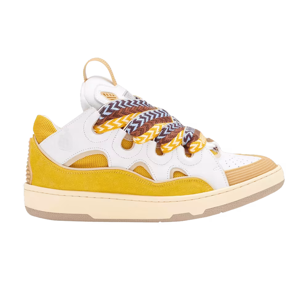 Lanvin Women's Curb Sneakers White Yellow
