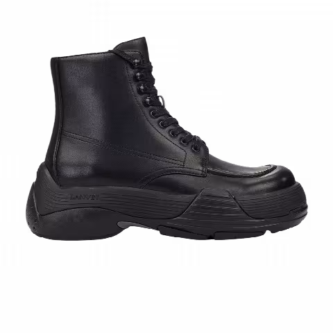 Lanvin Black Basses A Lacets Flash X Bold Boot 'Triple Black'