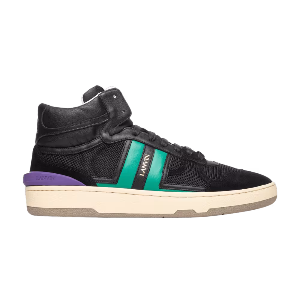 Lanvin Clay High Black Mint Green