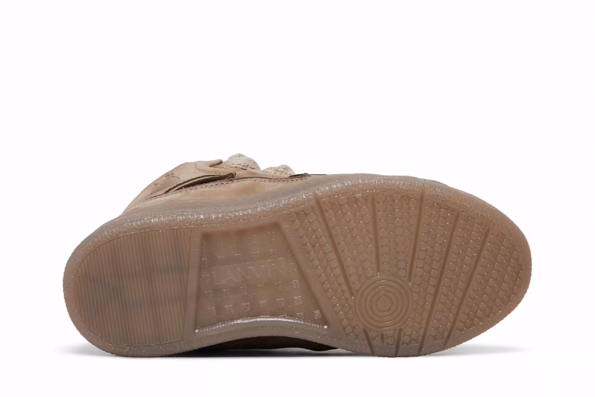 Lanvin Women's Curb Sneakers Taupe, view 5