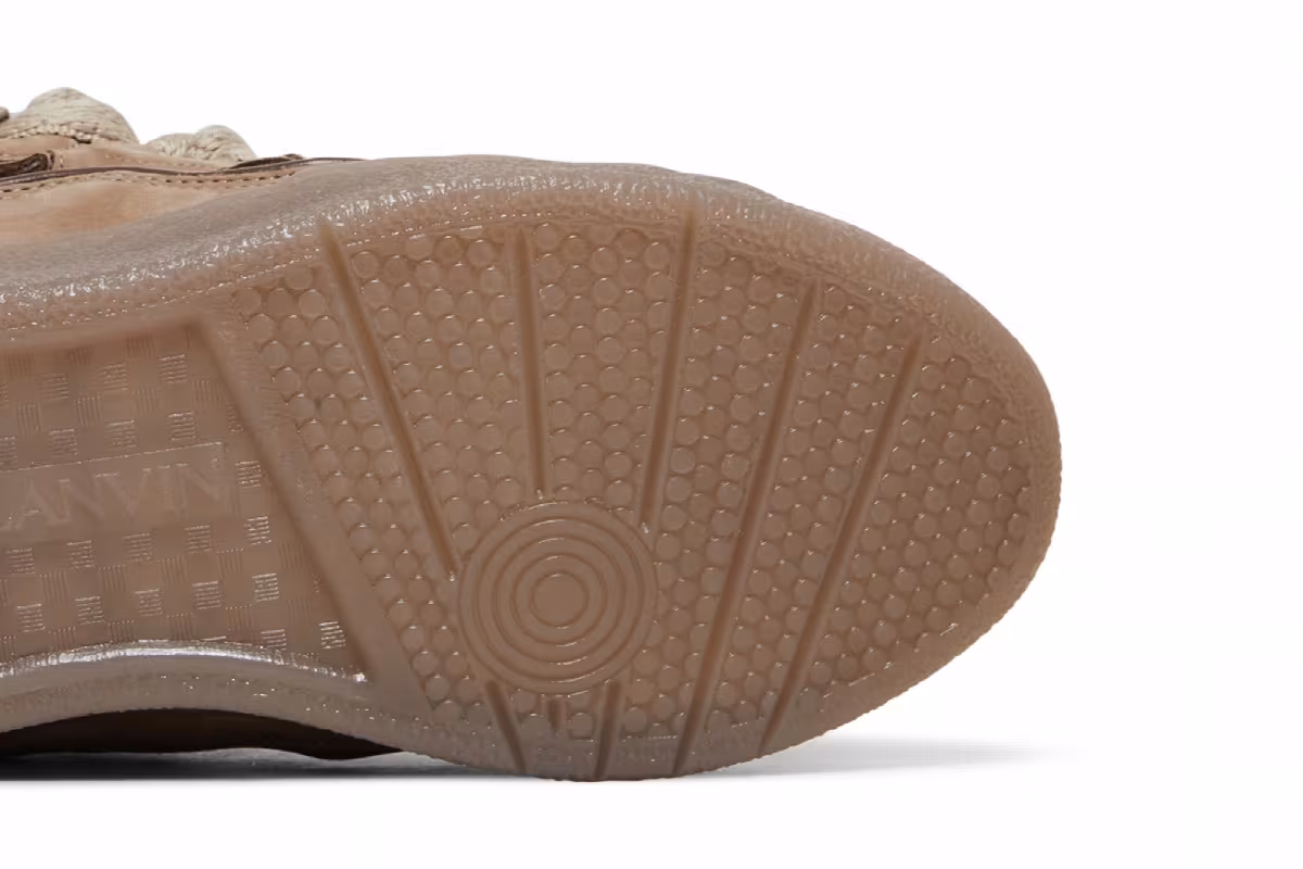 Lanvin Women's Curb Sneakers Taupe, view 6