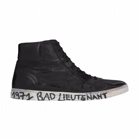 Saint Laurent Joe Mid Top Sneaker 'Black Worn Moroder Leather'
