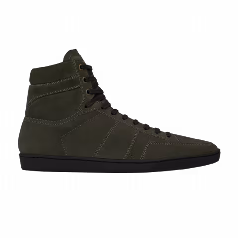 Saint Laurent Signature Court Classic SL/10H High Top Sneaker 'Green Suede'