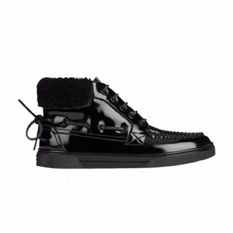 Saint Laurent Wmns Joe Mid Boat 'Patent Black'