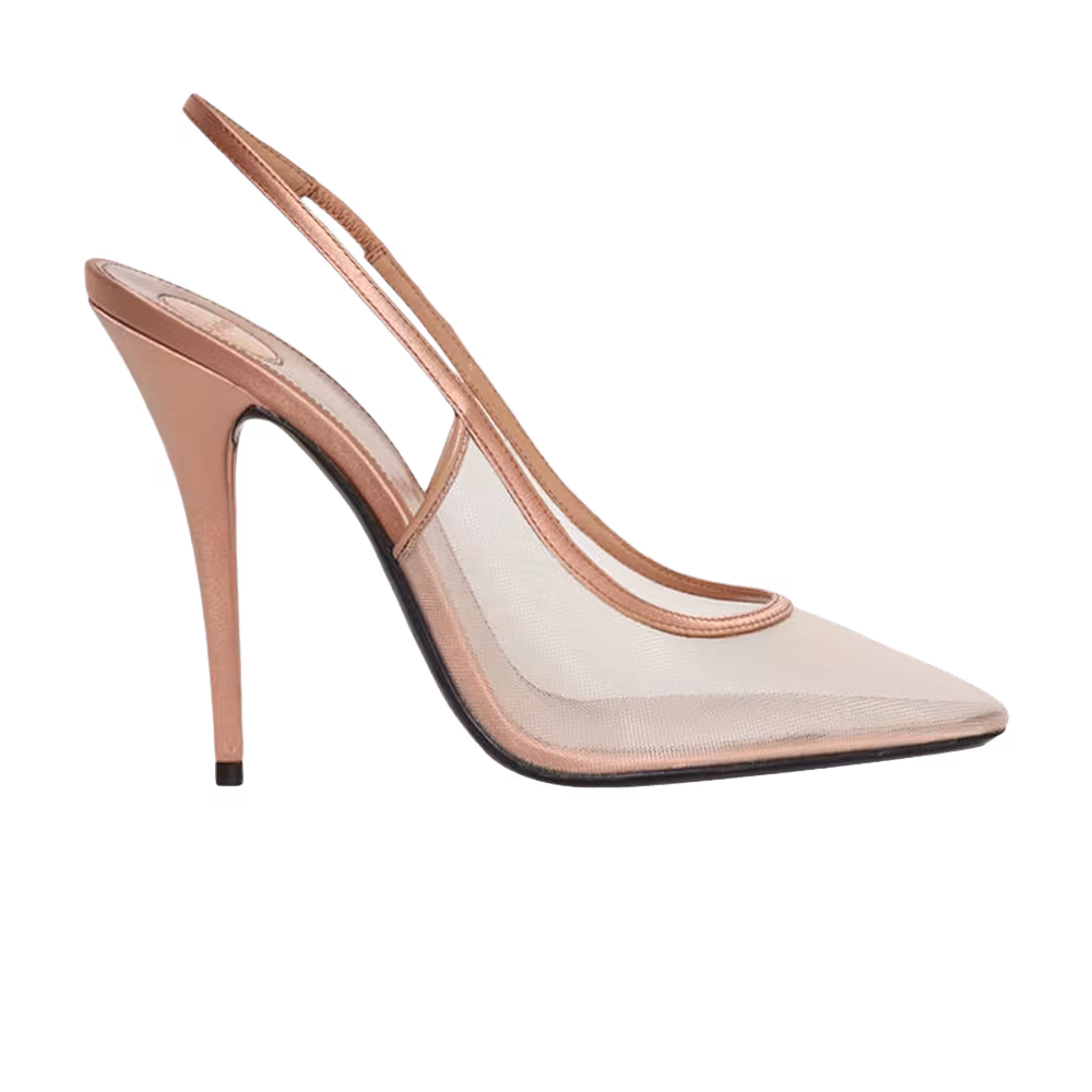 Saint Laurent Women's Anita Slingback Pump Panna Rose