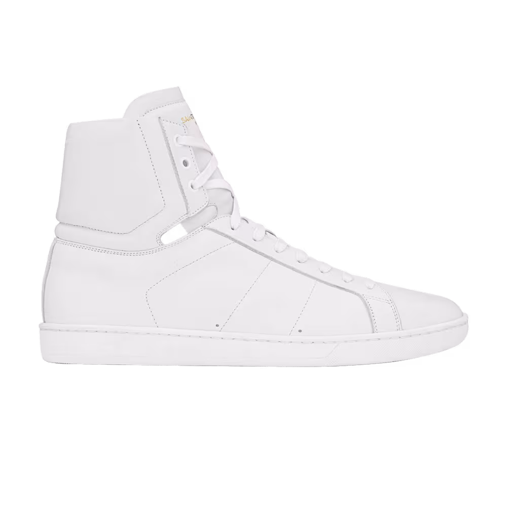 Saint Laurent Signature Court Classic SL/01H High Top Sneaker Wolly White