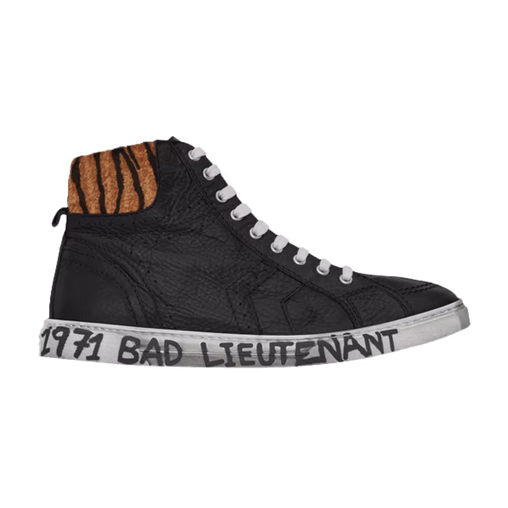 Saint Laurent Medium-High Joe Sneaker Tiger Pattern