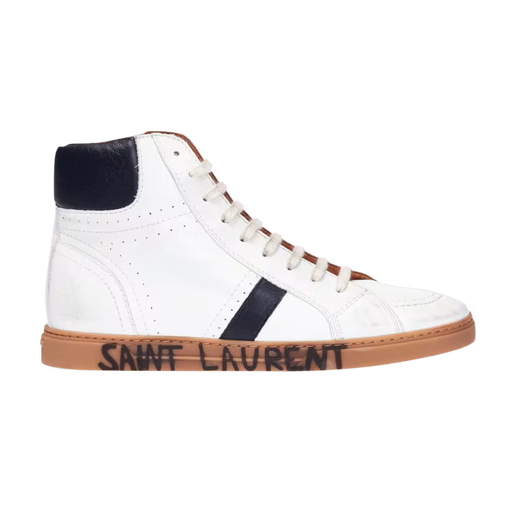 Saint Laurent Joe High White Navy