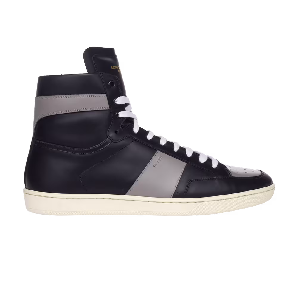 Saint Laurent Signature Court Classic SL/10H High Top Sneaker Black Grey