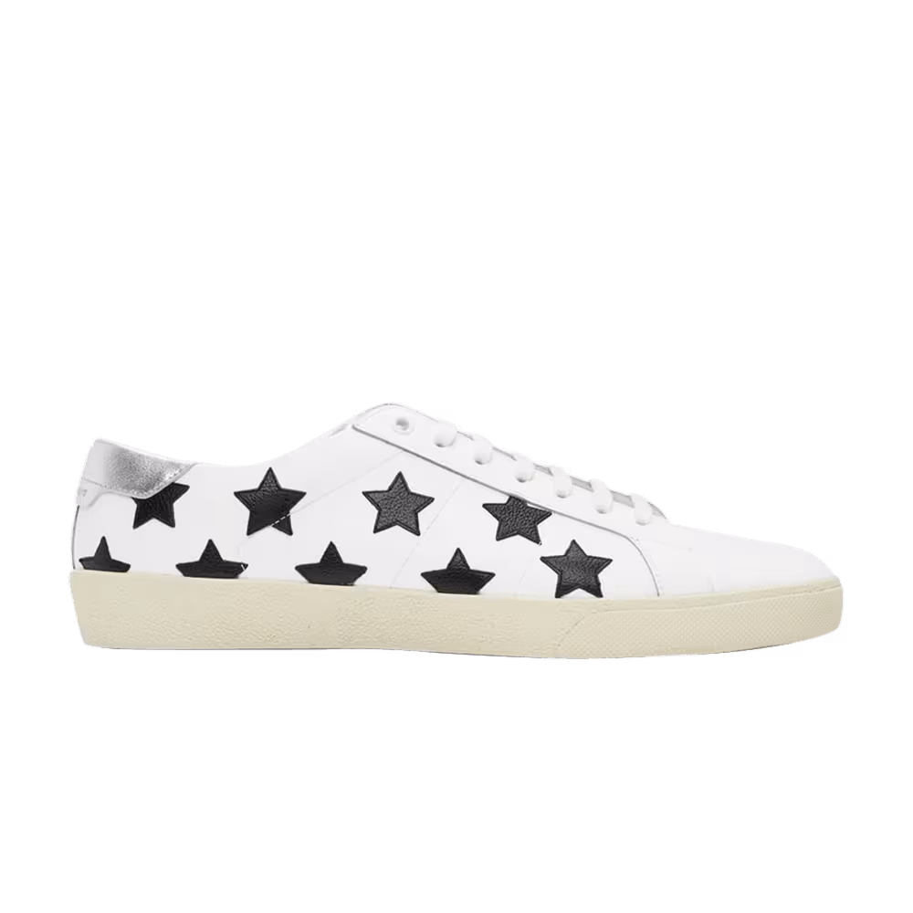 Saint Laurent Women's Court Classic White Black Stars