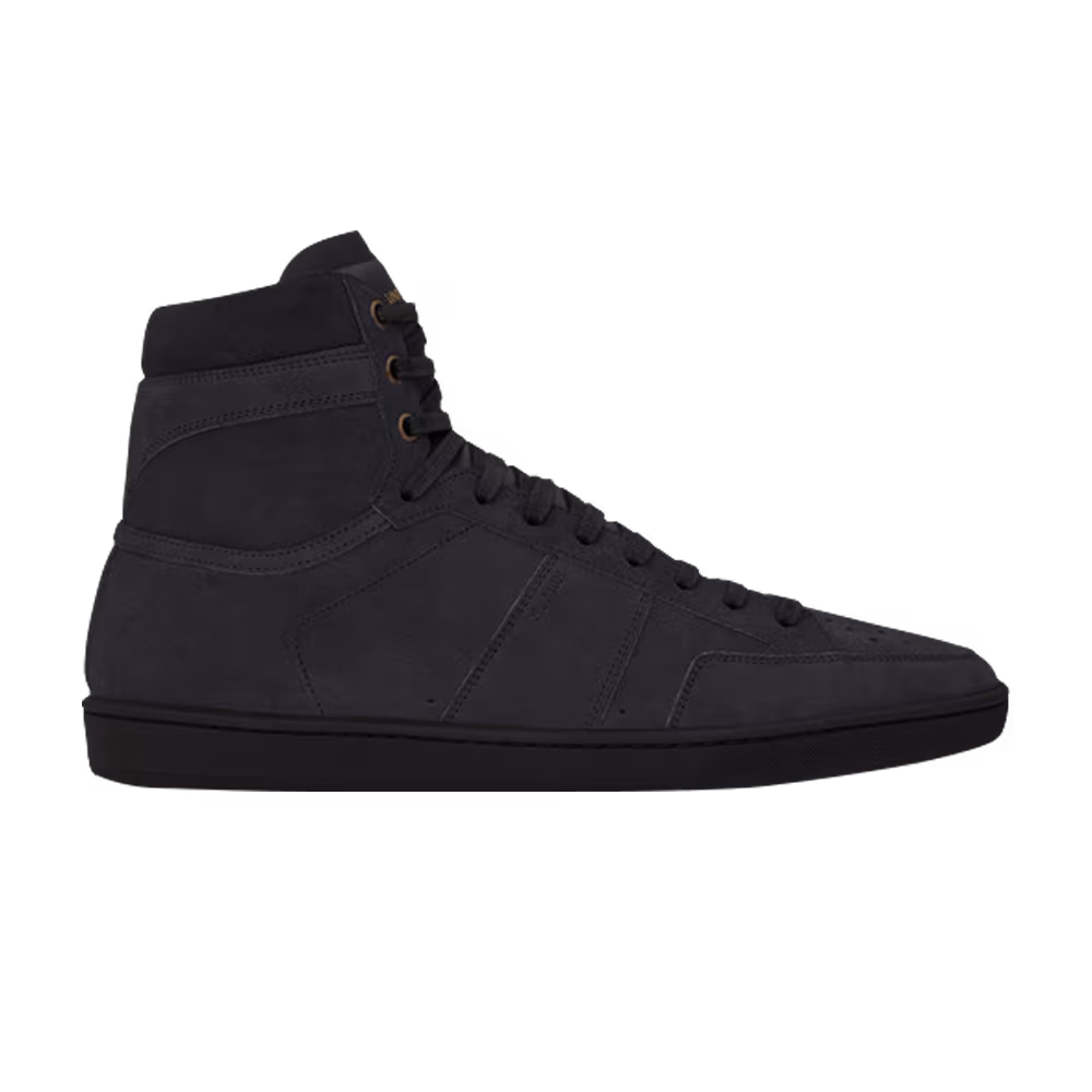 Saint Laurent Signature Court Classic SL/10H High Top Sneaker Navy Suede