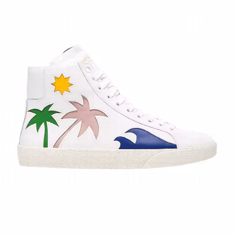 Saint Laurent Wmns Court Classic High 'Palm Trees'