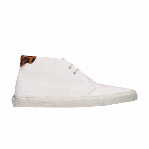 Saint Laurent Ace Mid 'White Leopard'