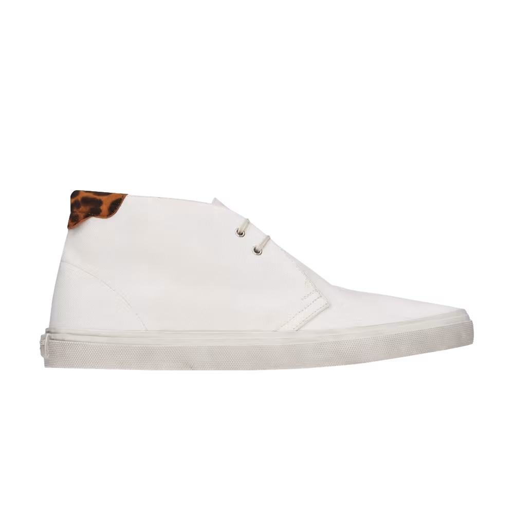 Saint Laurent Ace Mid White Leopard