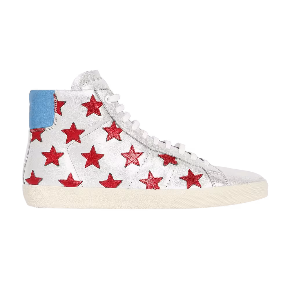 Saint Laurent Court Classic White Red