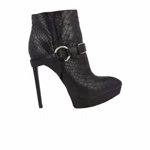Saint Laurent Wmns Janis Python Ankle Boot 'Black'