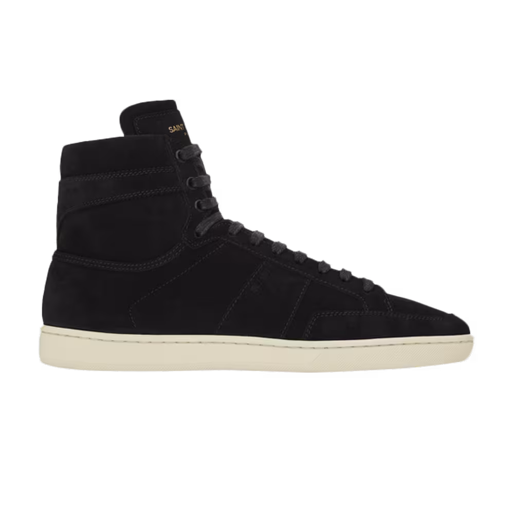 Saint Laurent Signature Court Classic SL/10H High Top Sneaker Black Suede